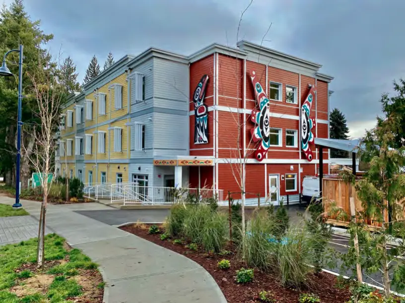 Gibsons supportive housing in its landscaped setting